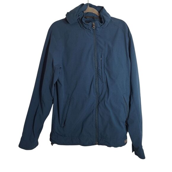 REI Mens Wind Breaker Jacket Hooded Blue Classic Preppy Large - Picture 1 of 15